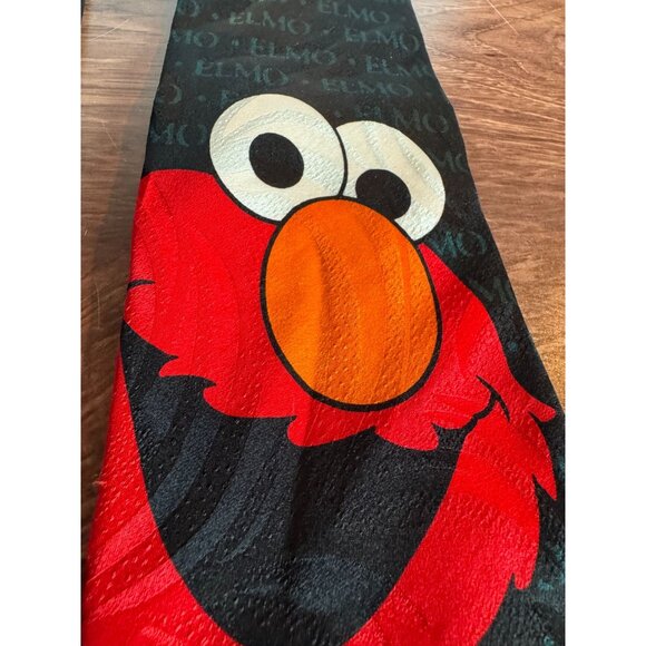 Vintage Silk Handmade Elmo Tie – Sesame Street Character Necktie - Picture 7 of 8